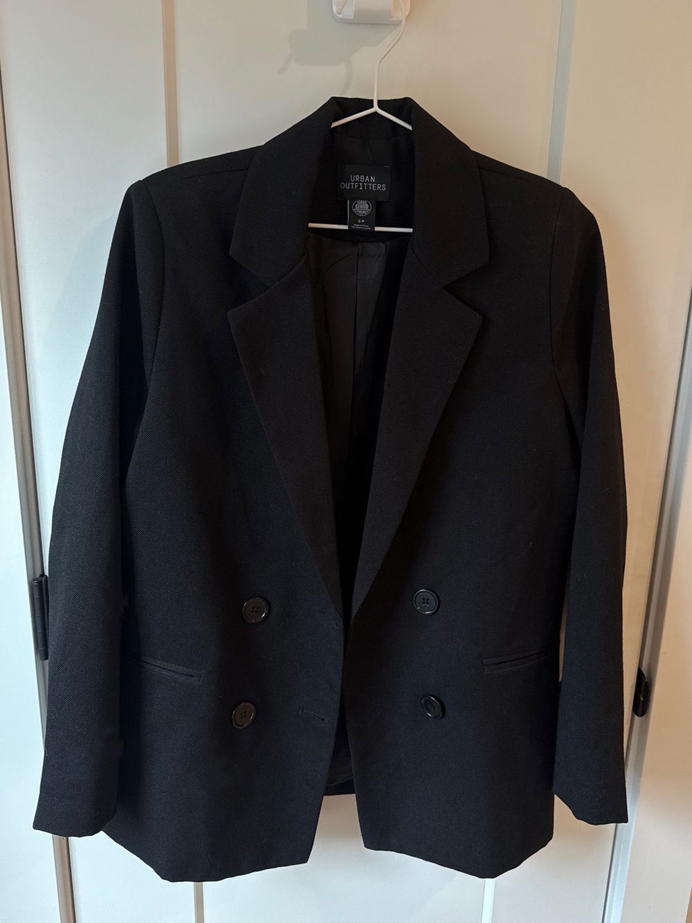 Urban Outfitters Black Double-Breasted Blazer Jacket